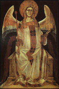 Guariento d'Arpo, Un ange, tempera sur bois, 1354, Museo civico di Padua.